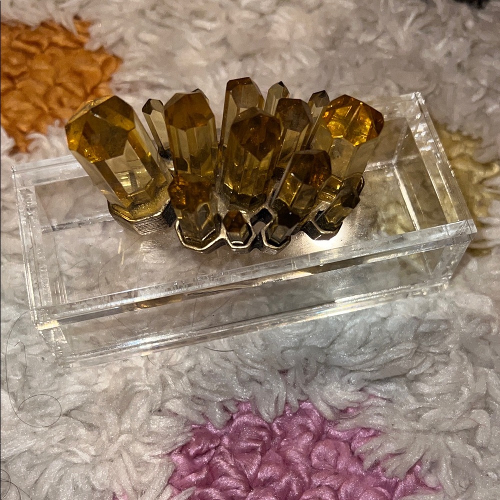 Lucky Brand clear mini jewelry box